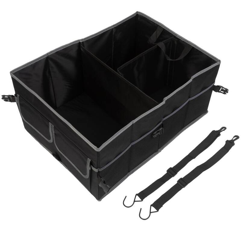 Stalwart Car Organizer - Collapsible Car Storage Box - Trunk Organizer for SUV, Truck, or Sedan with Waterproof Bottom Liner - 75-CAR2001
