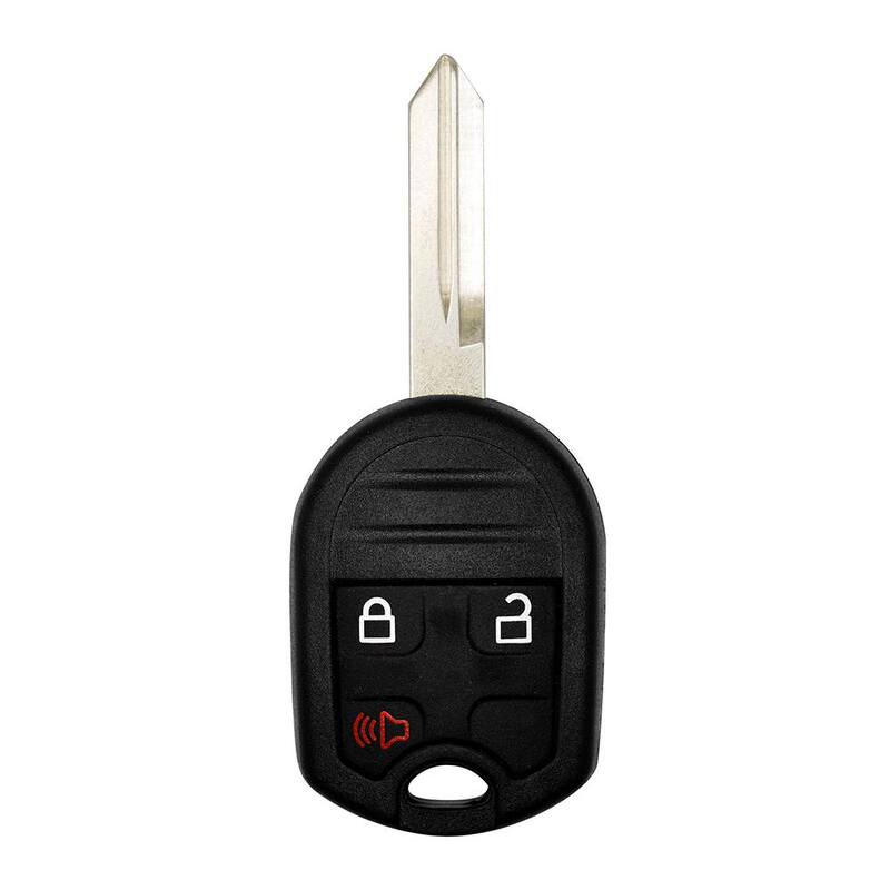 Car Keys Express Simple Key Replacement Kit for Ford and Lincoln - 3 Button Key Fob with Lock,Unlock,Panic Functions and Easy Programmer - FORRK3SK-PK