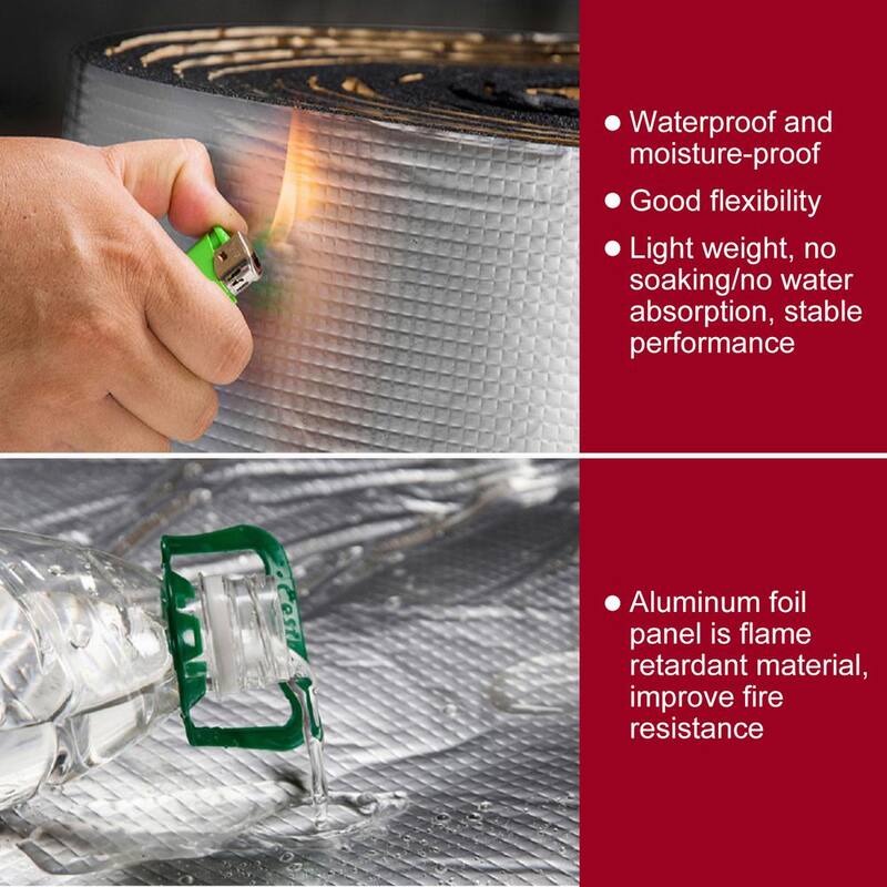 Wellco 39.4 in. x 39.4 in. Self-Adhensive Car Heat Sound Deadening Insulation Aluminum Foil Reflective Insulation - CSDXSF40405