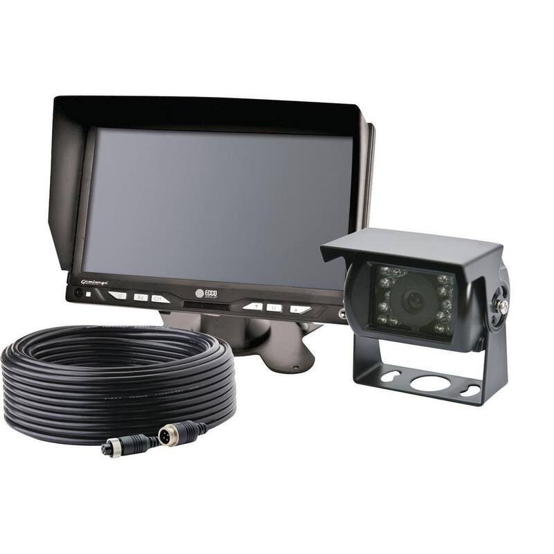 ECCO 7 in. LCD Color Monitor, 3 in. Square Camera and Backup Camera Kit - K7000B