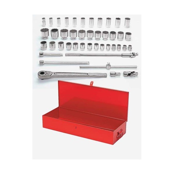 Williams Socket/Tool Set, 43 Pieces, 12-Point, 3/4 Inch Dr - JHWWSH-43
