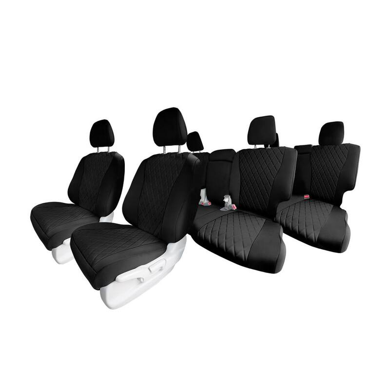 FH Group Neoprene Custom-Fit Seat Covers for 2016 - 2022 Honda Pilot 26*22*6 Full Set - DMCM5027BLK-FU