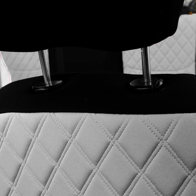 FH Group Neoprene Custom Seat Covers for 2007-2018 Jeep Wrangler JK 4DR Full Set - DMCM5003GRAY-FULL