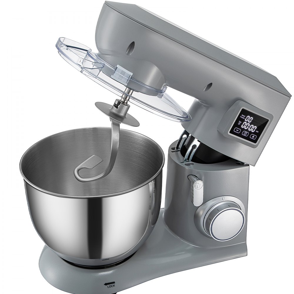 VEVOR 450W Stand Mixer 6-Speed Tilt-Head Dough Mixer 7.4 Qt Bowl 3 Attachments - ZRL7L450W110V9F6EV1