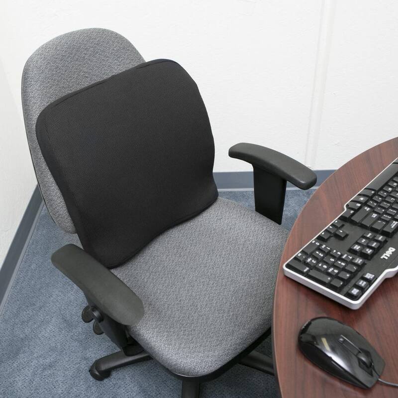 HealthMate 15.7 in. x 15.7 in. x 3 in. RelaxFushion Memorial Foam Plus Gel Lumbar Seat Cushion - IN9112