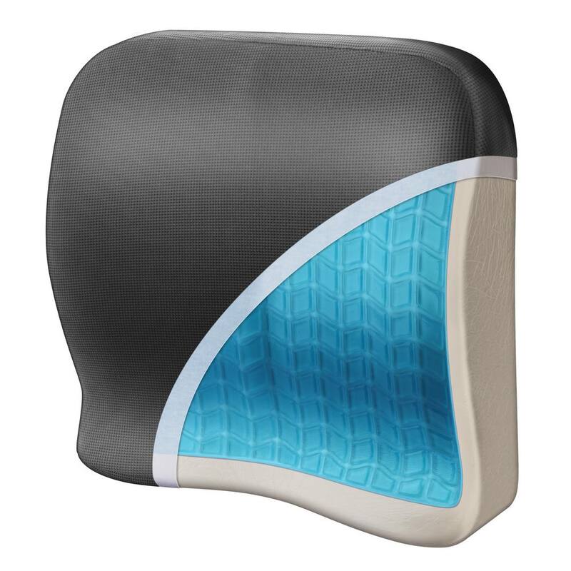 HealthMate 15.7 in. x 15.7 in. x 3 in. RelaxFushion Memorial Foam Plus Gel Lumbar Seat Cushion - IN9112