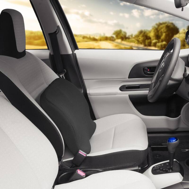 HealthMate 15.7 in. x 15.7 in. x 3 in. RelaxFushion Memorial Foam Plus Gel Lumbar Seat Cushion - IN9112