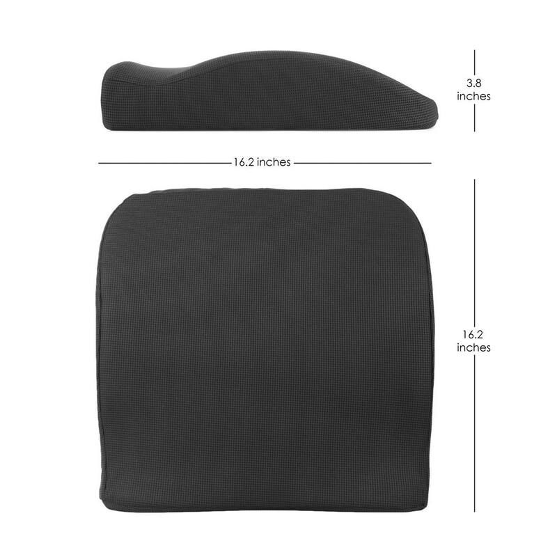 HealthMate 15.7 in. x 15.7 in. x 3 in. RelaxFushion Memorial Foam Plus Gel Lumbar Seat Cushion - IN9112