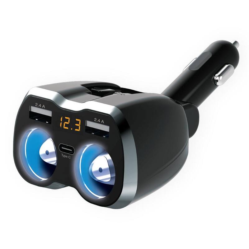 Car and Driver Dual Socket Cigarette Adapter - CAD-4900BK