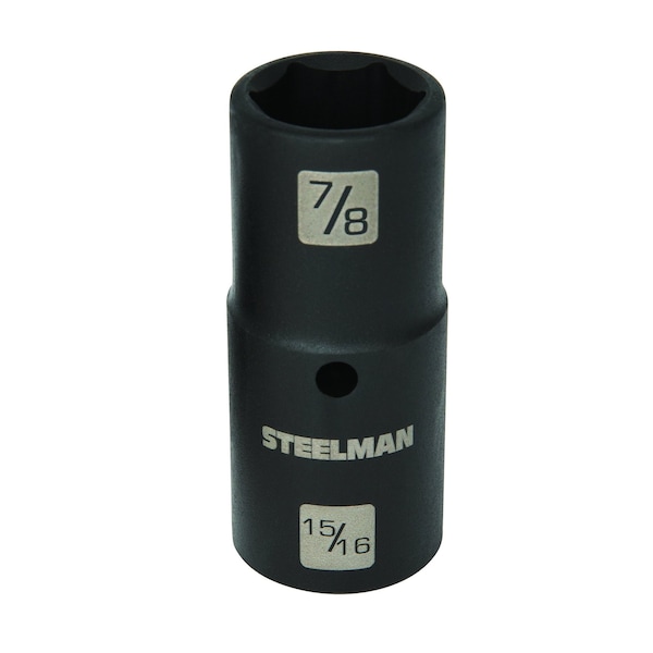 Steelman 1/2-Inch Drive 6-Point Impact Flip Socket, 7/8-Inch x 15/16-Inch - 99563