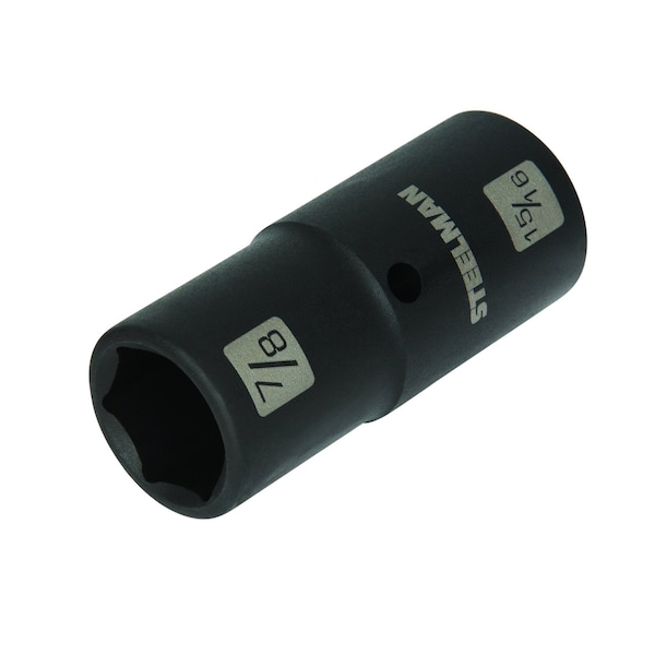 Steelman 1/2-Inch Drive 6-Point Impact Flip Socket, 7/8-Inch x 15/16-Inch - 99563