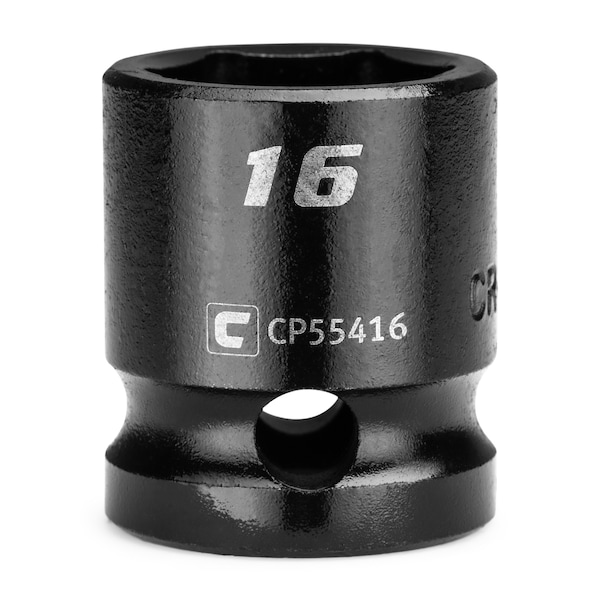 Capri Tools 1/2 in Drive 16 mm 6-Point Metric Stubby Impact Socket - CP55416