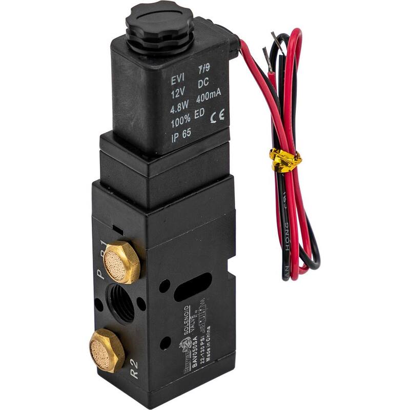 Buyers Products Company 4-Way 2-Position Solenoid Air Valve With Five 1/4 in. NPT Ports - BAV050SA