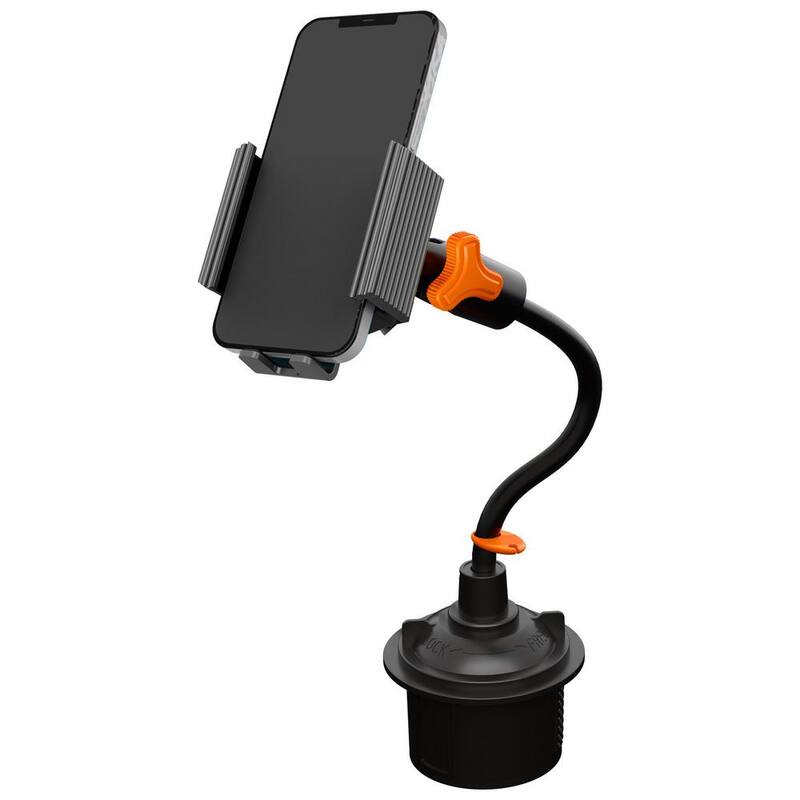 Armor All Wireless Charging Phone Mount With Gooseneck Cupholder - AWC8-1007-BLK