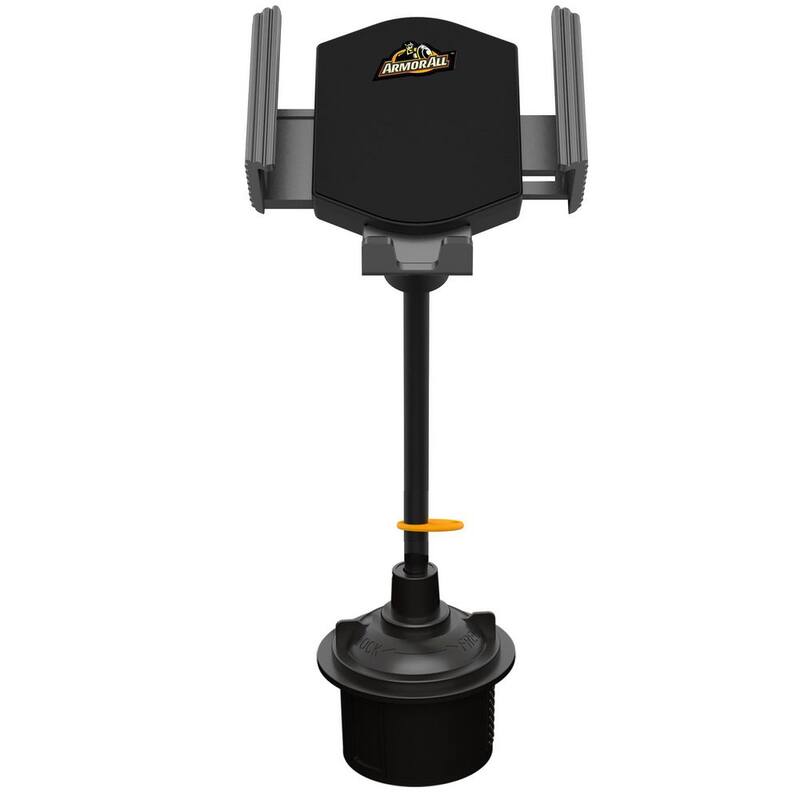 Armor All Wireless Charging Phone Mount With Gooseneck Cupholder - AWC8-1007-BLK
