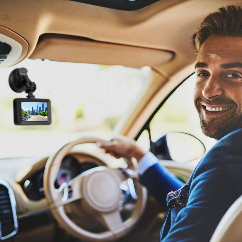 Etokfoks 3 in. Screen Dual Dash Cam with Front Rear Camera G-Sensor Motion Detection Parking Monitor Night Vision Loop Recording - MLSA21OT003