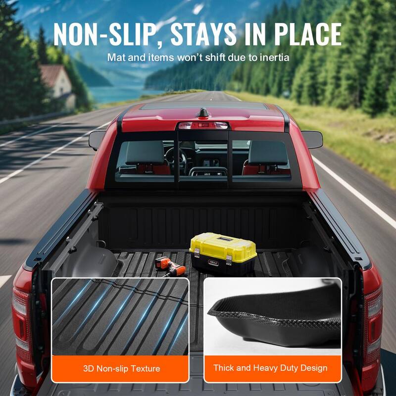 VEVOR Truck Bed Mat,Compatible with Dodge Ram1500,TPE Truck Bed Liner Mat Fits for 5.6 ft. Bed,Thick and Heavy-Duty - TPEKCCCDTPEDTQQK0V0