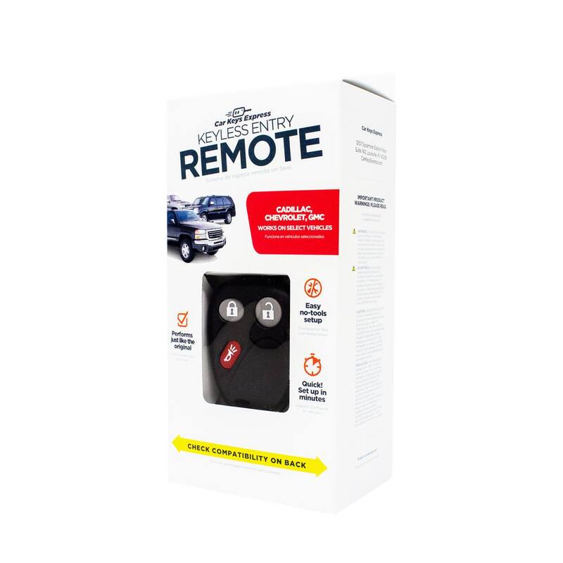 Car Keys Express GM Keyless Entry Remote Replacement - 3-Button Key Fob (Lock, Unlock, Panic) for Hassle-Free Access - GMRM-30RE