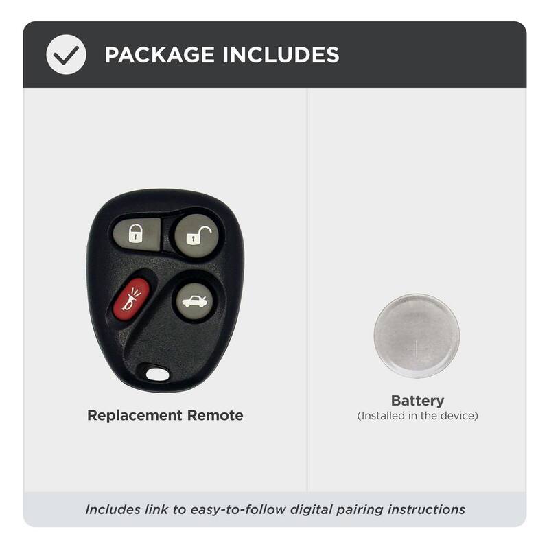 Car Keys Express GM Keyless Entry Remote Replacement - 3-Button Key Fob (Lock, Unlock, Panic) for Hassle-Free Access - GMRM-30RE