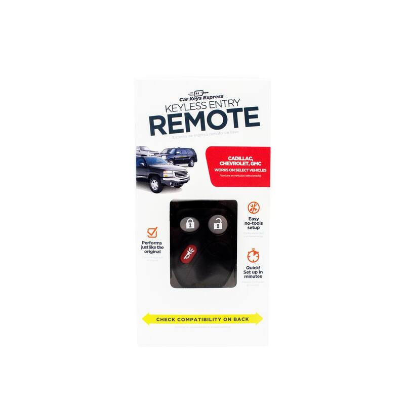 Car Keys Express GM Keyless Entry Remote Replacement - 3-Button Key Fob (Lock, Unlock, Panic) for Hassle-Free Access - GMRM-30RE