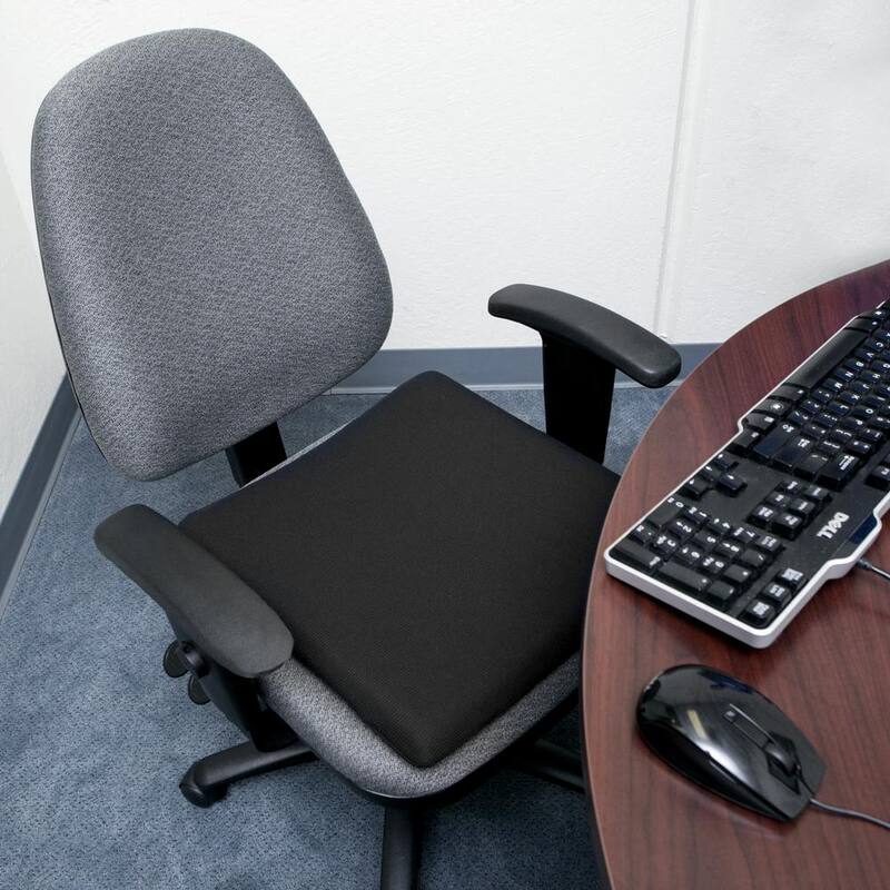 HealthMate 15 in. x 15 in. x 2 in. RelaxFusion Memory Foam Plus Gel Seat Cushion - IN9111