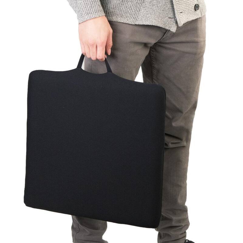 HealthMate 15 in. x 15 in. x 2 in. RelaxFusion Memory Foam Plus Gel Seat Cushion - IN9111