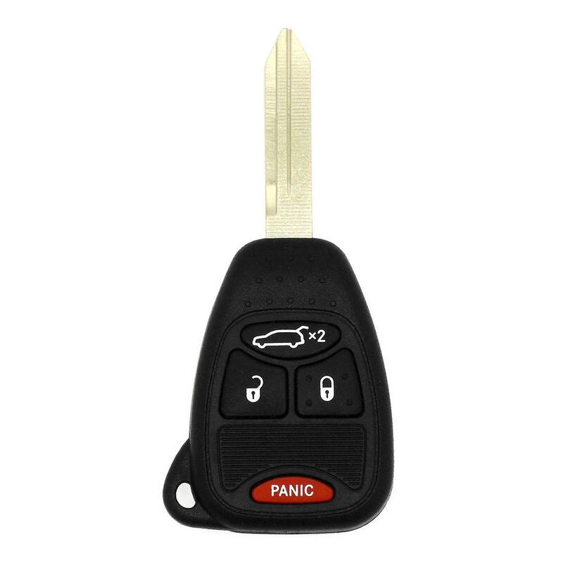 Car Keys Express Simple Key Kit - 4 Button Remote and Key for Chrysler, Dodge, Jeep with EZ Installer - Fast Setup, No Dealership Needed - CDRH-E4HZ0SK