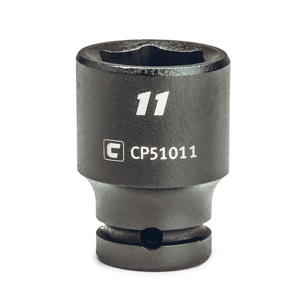 Capri Tools 1/4 in Drive 11 mm 6-Point Metric Shallow Impact Socket - CP51011