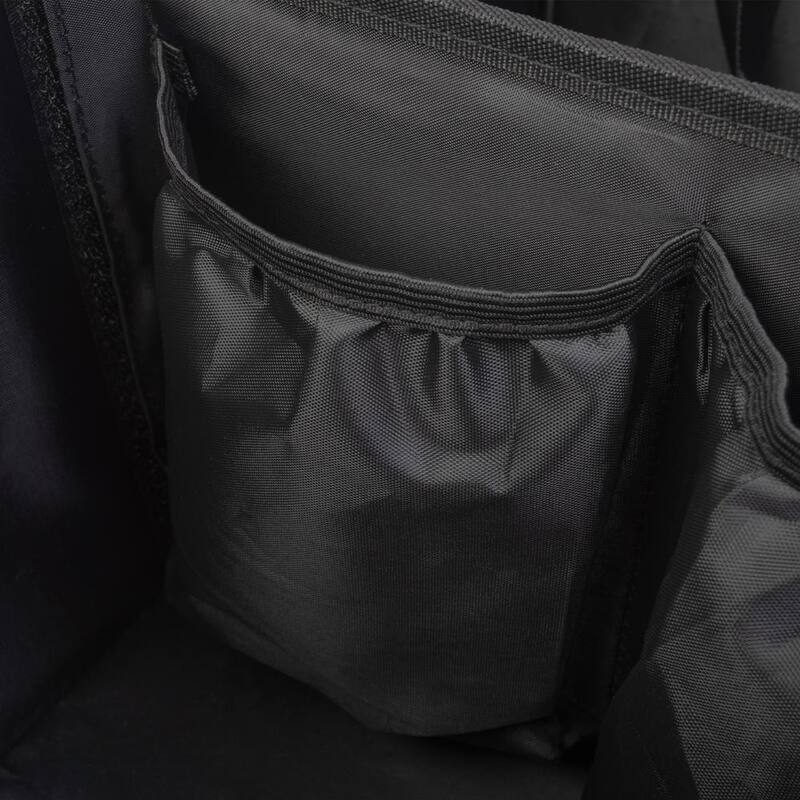 Stalwart Backseat Car Organizer Collapsible Car Storage Box with Cupholders and Partitions for Front or Back Seat - 75-CAR2003