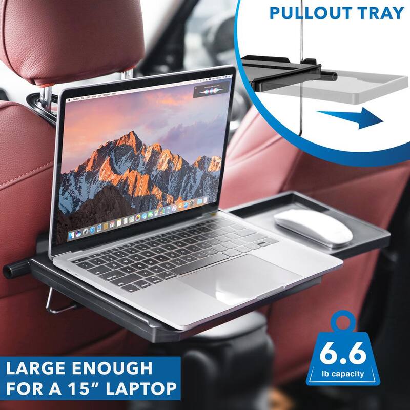 mount-it! Height Adjustable Steering Wheel and Head Rest Laptop Tray - MI-7314