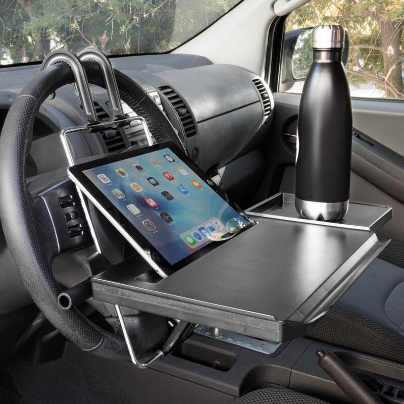 mount-it! Height Adjustable Steering Wheel and Head Rest Laptop Tray - MI-7314