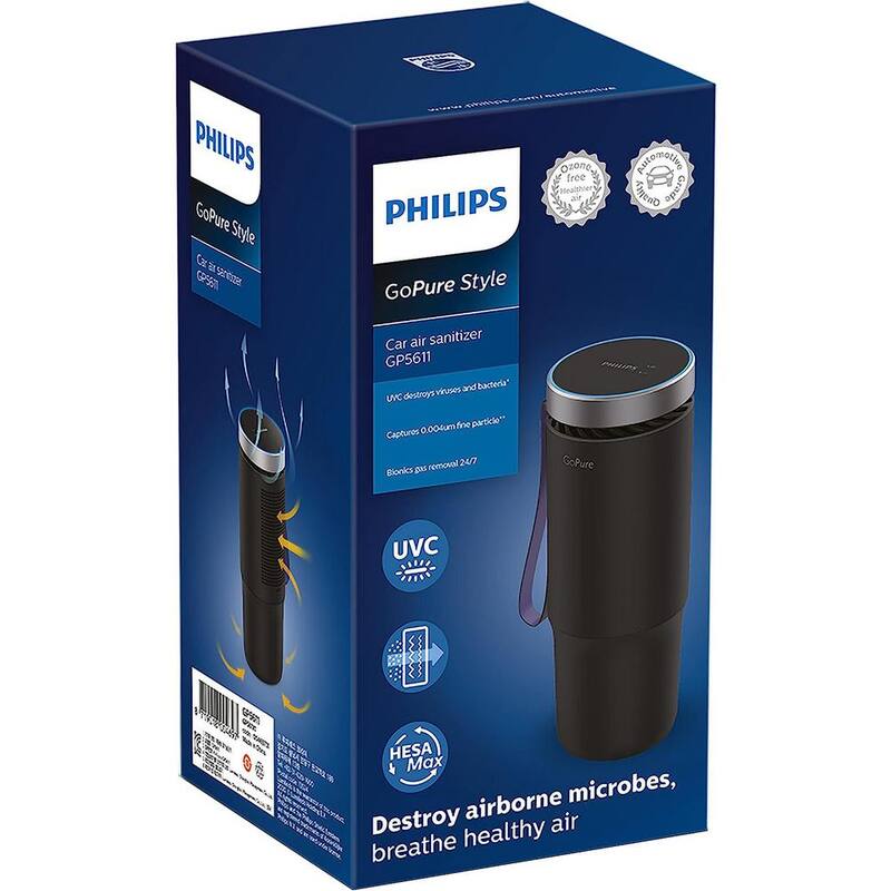 Philips GoPure GP5611 Car Air Purifier with UV-C to remove and kill harmful bacteria - GP5611