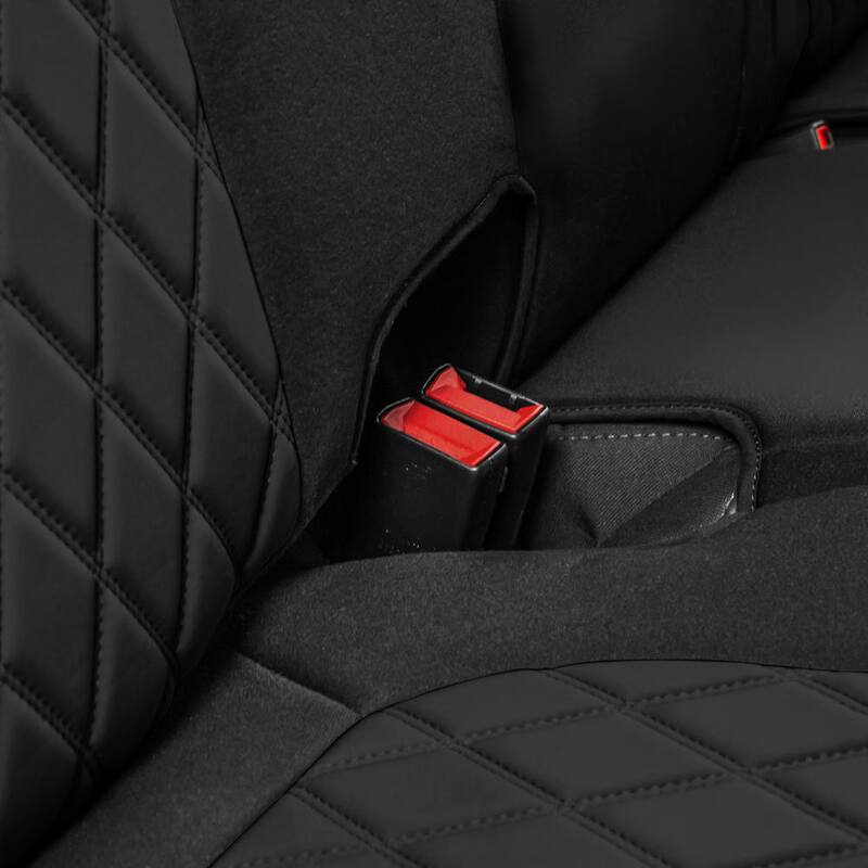 FH Group Neoprene Custom Fit Seat Covers for 2019-2023 GMC Sierra 1500 2500HD 3500HD Base to SLE - DMCM5009BLACK-FULL