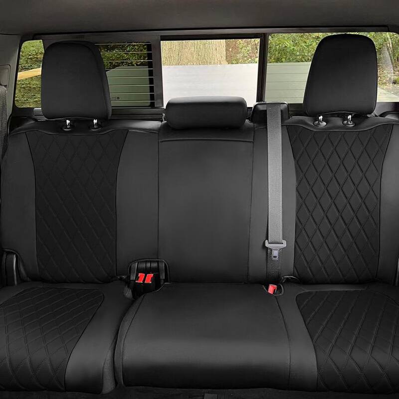 FH Group Neoprene Custom Fit Seat Covers for 2019-2023 GMC Sierra 1500 2500HD 3500HD Base to SLE - DMCM5009BLACK-FULL