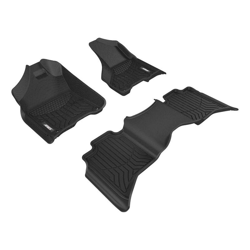 Aries StyleGuard XD Black Custom Heavy Duty Floor Liners, Select Ram 1500, Classic, 2500, 3500 Crew Cab, 1st and 2nd Row - 2801909