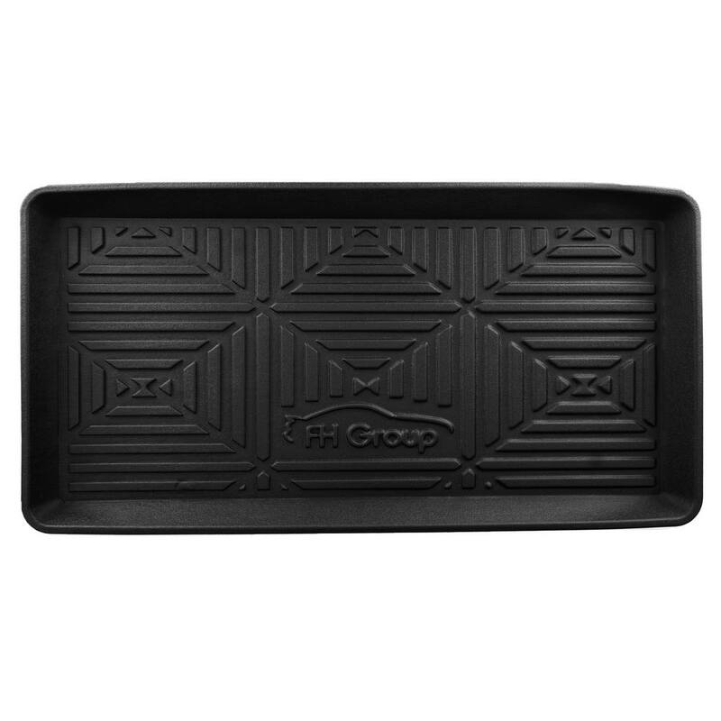 FH Group ClimaProof Black Multi Purpose Non Slip 1 Piece 30 in. x 15 in. Rubber Car Cargo Tray - DMF16407BLK-30