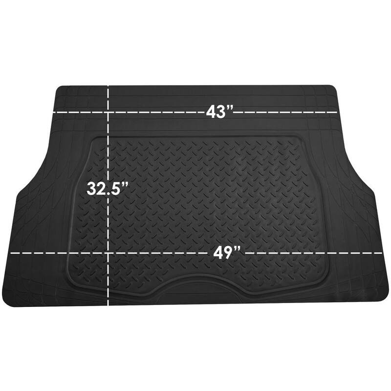 FH Group 47 in. x 32 in. Premium Heavy-Duty Trim to Fit Vinyl Cargo Mat - DMF16401BLACK