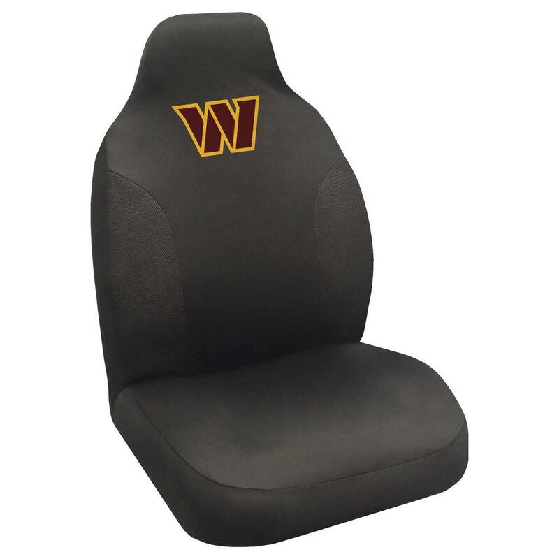 FANMATS NFL - Washington Commanders Black Polyester Embroidered 0.1 in. x 20 in. x 40 in. Seat Cover - 15615