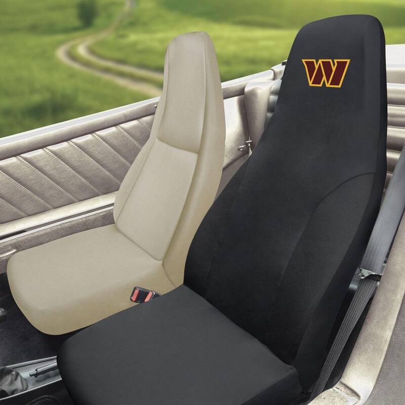 FANMATS NFL - Washington Commanders Black Polyester Embroidered 0.1 in. x 20 in. x 40 in. Seat Cover - 15615