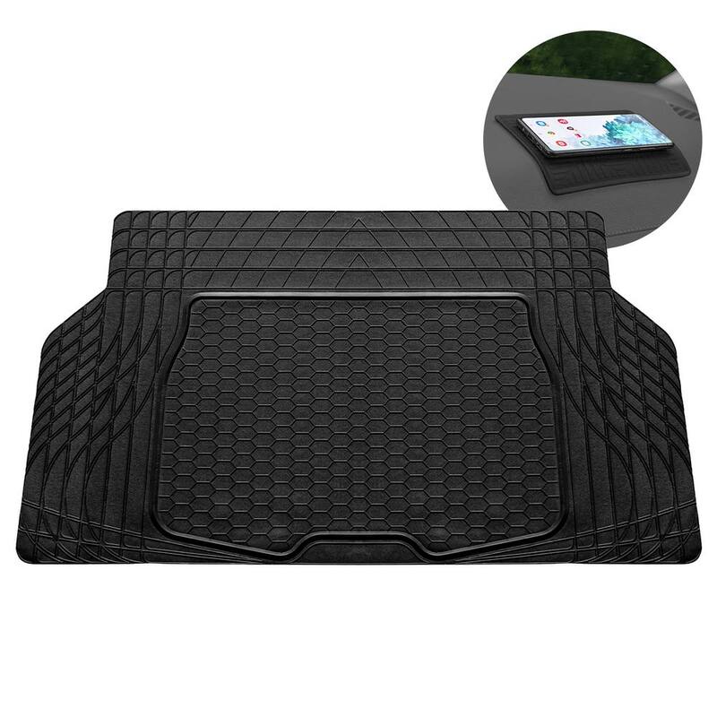 FH Group ClimaProof Black Trimmable Semi Custom Non-Slip 32 in. x 4 in.Vinyl Car Cargo Mat Liner - DMF16403BLACK