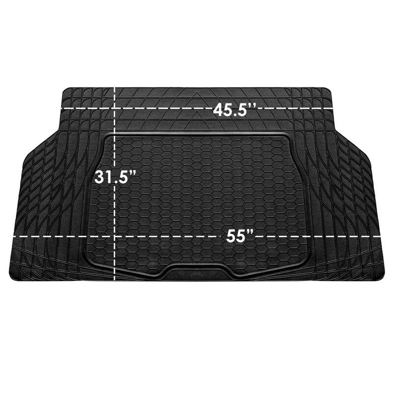 FH Group ClimaProof Black Trimmable Semi Custom Non-Slip 32 in. x 4 in.Vinyl Car Cargo Mat Liner - DMF16403BLACK