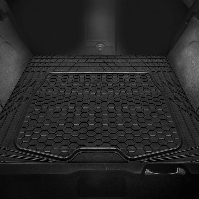 FH Group ClimaProof Black Trimmable Semi Custom Non-Slip 32 in. x 4 in.Vinyl Car Cargo Mat Liner - DMF16403BLACK