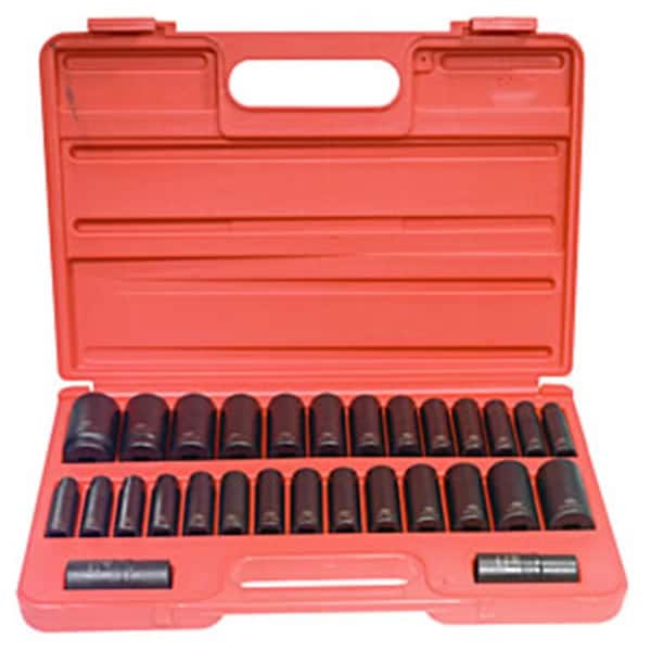 Gourmetgalley 5153DD 29 Piece Sae and Metric Impact Sockets - GO67734