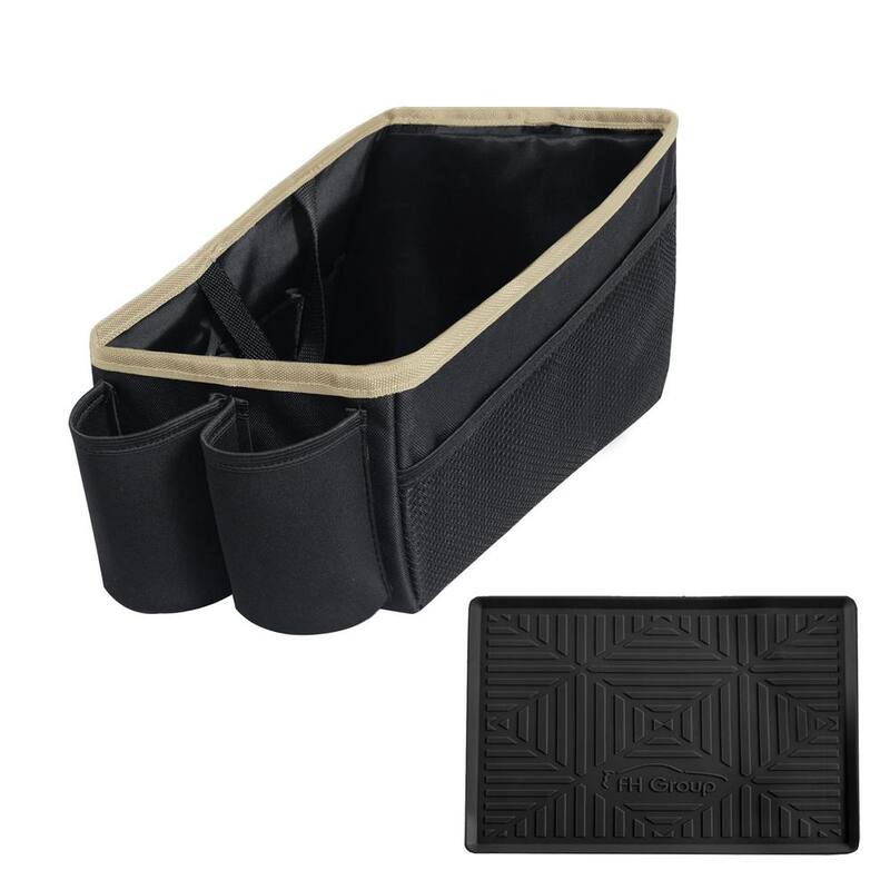 FH Group Multi-Use Tote Car Organizer with Cup Holders - DMFH1135BEIGE