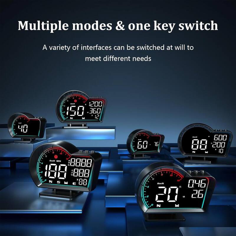 Etokfoks Heads Up Display for Cars GPS Speedometer Suitable for All Cars, Head up Display MPH, USB Connection Plug-and-Play - MLSA04-3LT213