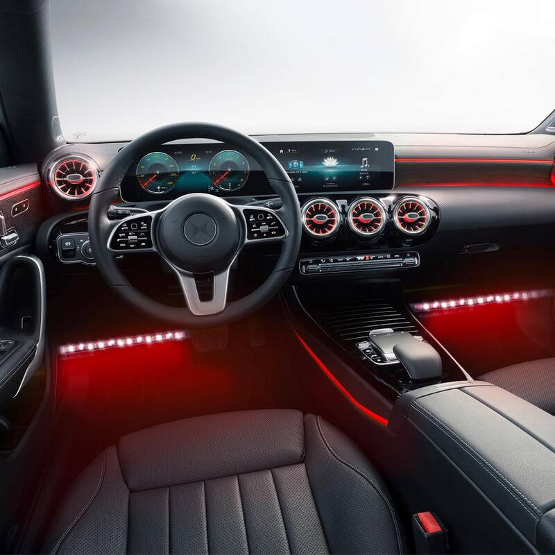XTREME Bluetooth LED Car Accent Light Strip (4-Pack) - XLB7-1030-BLK