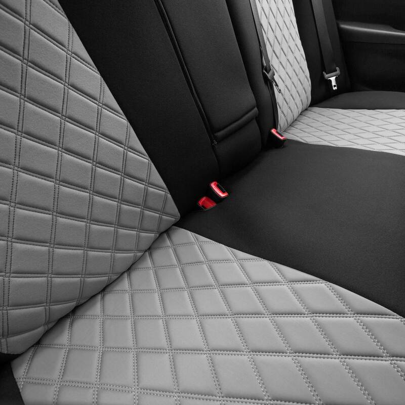 FH Group Neoprene Waterproof Custom Fit Seat Covers for 2012 - 2017 Toyota Camry LE to SE to XSE to XLE - DMCM5005GRAY-REAR
