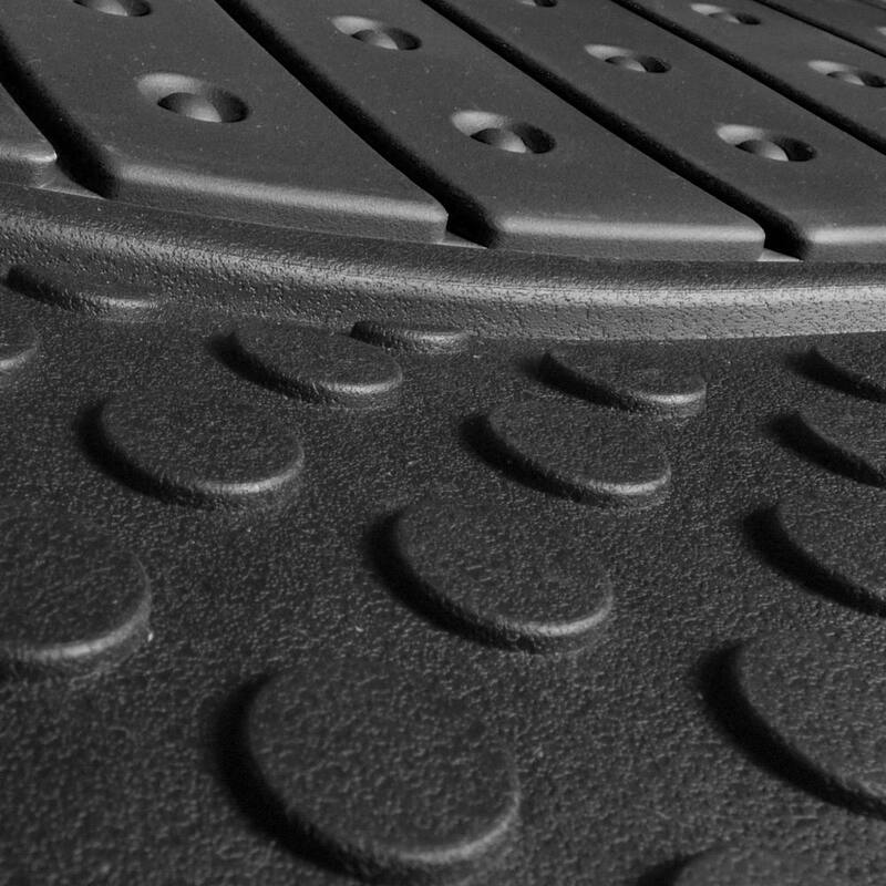 FH Group Heavy Duty ClimaProof Trimmable Touchdown Non-Slip Rubber Floor Mats Front 27.5 x 18.5, Rear 52 x 16 inches Full Set - DMF11500BLACK