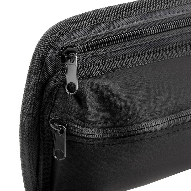 BUCKET BOSS Auto Boss Visor Organizer Interior Car Accessory with Adjustable Elastic Straps and Zipped Pockets in Black - AB30040