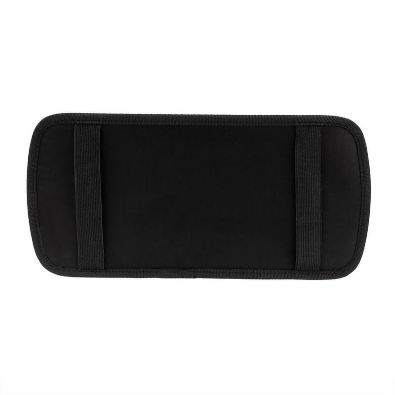 BUCKET BOSS Auto Boss Visor Organizer Interior Car Accessory with Adjustable Elastic Straps and Zipped Pockets in Black - AB30040